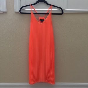 “Orange Goddess” - Sequin Hearts Pleated Dress 👗